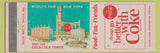 Matchbook Cover - 1964 New York World's Fair Coca Cola