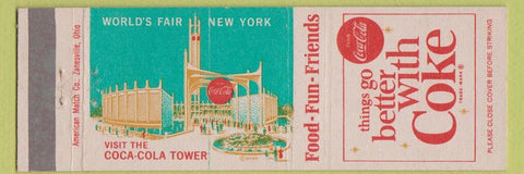 Matchbook Cover - 1964 New York World's Fair Coca Cola