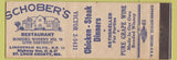 Matchbook Cover - Schober's Restaurant ST Louis MO Grape Wine