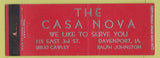 Matchbook Cover - Casa Nova Davenport IA Brud Cawley Full Length