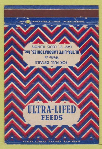 Matchbook Cover - Ultra Lifed Feeds East ST Louis IL 40 Strike
