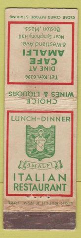 Matchbook Cover - Cafe Amali Boston MA Italian WORN