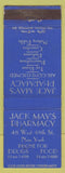 Matchbook Cover - Jack Macy's Drugs New York City