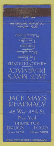 Matchbook Cover - Jack Macy's Drugs New York City