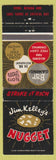 Matchbook Cover - Jim Kelley's Nugget Casino Reno NV Lake Tahoe