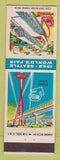 Matchbook Cover - 1962 World's Fair Seattle WA Space Needle Monorail