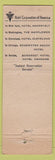 Matchbook Cover - Charterhouse Restaurant New York City Boston Washington