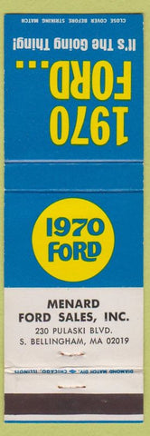 Matchbook Cover - 1970 Ford Menard South Bellingham MA
