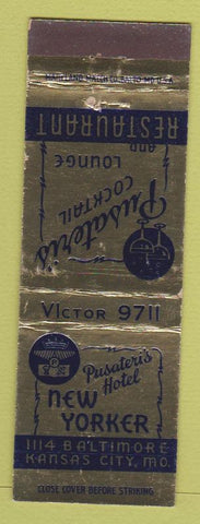 Matchbook Cover - Pusateri's House New York Kansas City MO