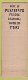 Matchbook Cover - Pusateri's House New York Kansas City MO