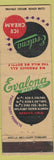 Matchbook Cover - Evalona Dairy Ice Cream Denver Colorado