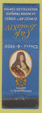 Matchbook Cover - Cafe Louis XIV New York City