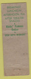 Matchbook Cover - H Hicks Son New York City Fruit Shop WEAR