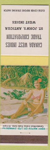 Matchbook Cover - CAnada West Indies Trade Corp ST John's Antigua girlie