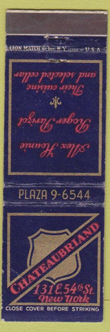 Matchbook Cover - Chateaubriand New York City WEAR
