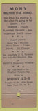 Matchbook Cover - Mutual Bank of New York MONY