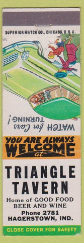Matchbook Cover - Triangle Tavern Hagerstown IN