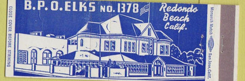 Matchbook Cover - Elks Club Redondo Beach CA