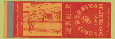 Matchbook Cover - Staff NCO Club Camp Pendleton CA