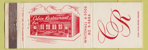 Matchbook Cover - Cabin Restaurant Bar New York City