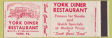 Matchbook Cover - York Diner Restaurant PA