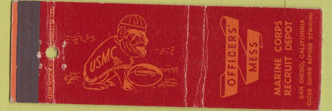 Matchbook Cover - Officers' Mess San Diego CA Marines Recruit Depot