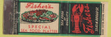 Matchbook Cover - Fisher's Seafood Philadelphia PA Feature WORN