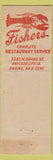 Matchbook Cover - Fisher's Seafood Philadelphia PA Feature WORN