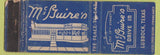 Matchbook Cover - McGuire's Drive In Lubbock TX WORN