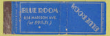 Matchbook Cover - Blue Room New York City WORN