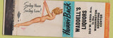 Matchbook Cover - Waddell's Liquor Seattle? WA pinup WEAR