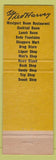 Matchbook Cover - Fred Harvey Restaurants Kansas City MO Union Station