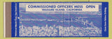 Matchbook Cover - Officers' Mess US Naval Station Treasure Island CA
