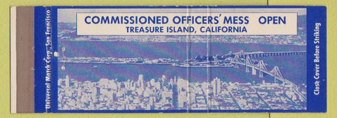 Matchbook Cover - Officers' Mess US Naval Station Treasure Island CA