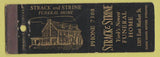 Matchbook Cover - Strack and Strine Funeral Home York PA