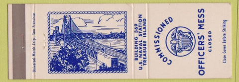 Matchbook Cover - Officers' Mess US Naval Station Treasure Island CA