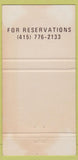 Matchbook Cover - The Mocambo San Francisco CA 30 Strike