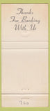 Matchbook Cover - Page Valley National Bank Luray VA 30 Strike