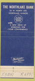 Matchbook Cover - Northlake Bank Northlake IL 30 Strike