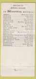 Matchbook Cover - Sheraton Hotel Philadelphia PA 30 Strike