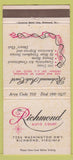 Matchbook Cover - Richmond Auto Court Richmond VA 30 Strike