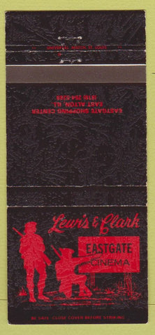 Matchbook Cover - Lewis Clark Eastgate Cinema Movies East Alton IL 30 Strike