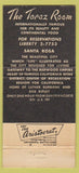 Matchbook Cover - Topaz Room Santa Rosa CA 30 Strike