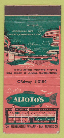 Matchbook Cover - Alioto's San Francisco CA 21 Strike Feature
