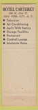 Matchbook Cover - Hotel Carteret New Y ork City