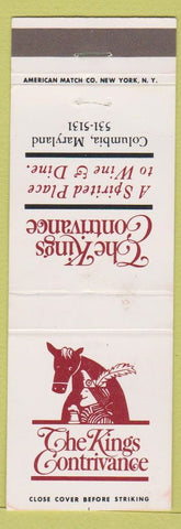 Matchbook Cover - Kings Contrivance Columbia MD