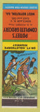 Matchbook Cover - Poteet's Grocery Sinclair oil gas West Boynton GA hillbilly