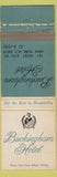 Matchbook Cover - Buckingham Hotel New York City