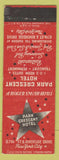 Matchbook Cover - Park Crescent Hotel New York City