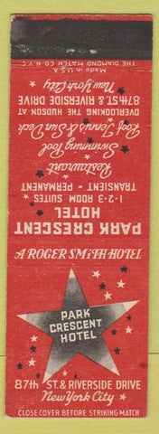 Matchbook Cover - Park Crescent Hotel New York City